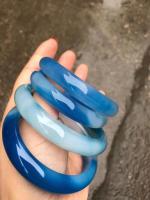 100% Braccialetto Di Giada Blu Agata Naturale Braccialetto Di Giada Intagliato A Mano Braccialetti Di Giada Blu Reale Reacgioielli Di Giada Giadeite Per Le Donne