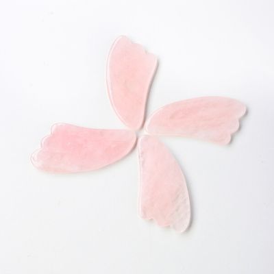 ‘；【。- 1Pc Natural Stone Rose Quartz Gua Sha Board Scraping Massage Tool Healing Crystal  &amp; Body Skincare Tool Mother Women Gift