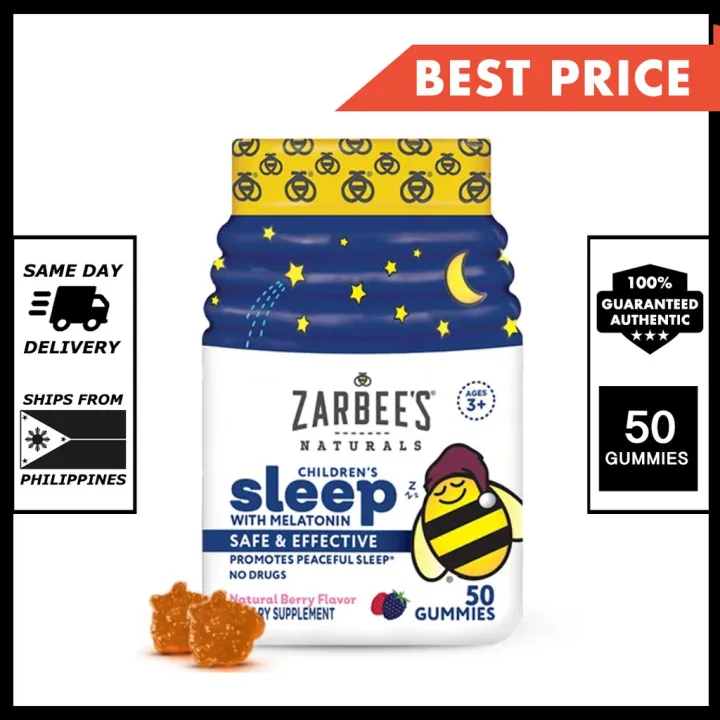 Zarbee's Naturals Children's Sleep with Melatonin Supplement, Natural