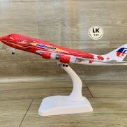 MÔ HÌNH MÁY BAY TRƯNG BÀY MALAYSIA AIRLINES ĐỎ 20CM CAO CẤP CÓ BÁNH XE TỈ