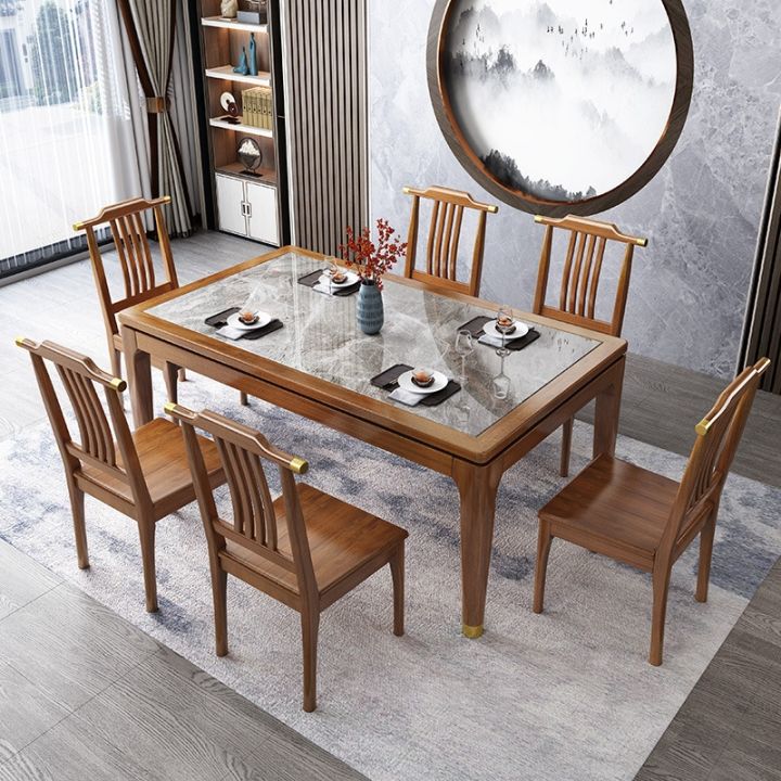 cod-slate-dining-new-chinese-style-solid-chair-combination-light-luxury-apartment-rectangular