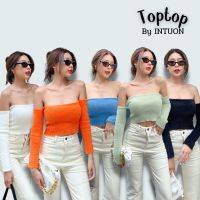 เสื้อเปิดไหล่ต่อแขนผ้านุ่ม☀️Toptop☀️งานสวยเก๋มากห้ามพลาดค่า ป้ายINTUON