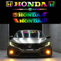 HONDA สติกเกอร์กระจกหน้ารถเลเซอร์สายรุ้ง Decals กันน้ำด้านหน้าด้านหลังกระจกกันลมหน้าต่าง Decals