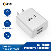 OWIRE หัวชาร์จเร็ว 5V/2.4A 2 Port USB Fast Charger Adapter หัวชาร์จไอโฟน อุปกรณ์ชาร์จมือถือ Samsung iPhone Xiaomi Huawei Redmi Vivo Oppo Charger Wall