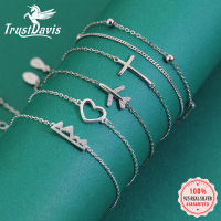 Trusta 100 925 Sterling Silver Fashion Womens Jewelry Double Layer Beads celet 16cm For Gift Girls Lady Drop Shipping DS454