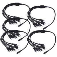 5Pcs CC Security Camera 1 to 8 Port Power Splitter Cable Pigtails 12V DC