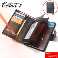 2022 Passport Wallet Men Genuine Leather Travel Passport Cover Case Document Holder Large Capacity Credit Card Holder Coin Purse