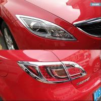 ไฟหน้ารถโครเมียมเอบีเอส + ฝาครอบไฟไฟท้ายด้านหลังสำหรับชุดไฟท้าย06-13 Mazda 6 M6 2006-2013