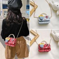 Pearl Handbag Childrens Bag Girls Messenger Bag Fashion Little Girl Princess Bag Foreign Style Baby Chain Bag Trendy 【APR】