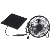 Mini Solar Panel Powered Ventilator Fan Portable 5W 4 inch Greenhouse Solar Exhaust Fan for Office Outdoor Dog Chicken House