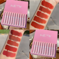 เซตลิปสติก​ ลิปกลอส ลิปจุ่ม เนื้อแมท เนื้ิอเวลเวท​ WETN​ Lipstick 10 สี​ แพคเกจน่ารักๆ สีชัด ติดทนนาน