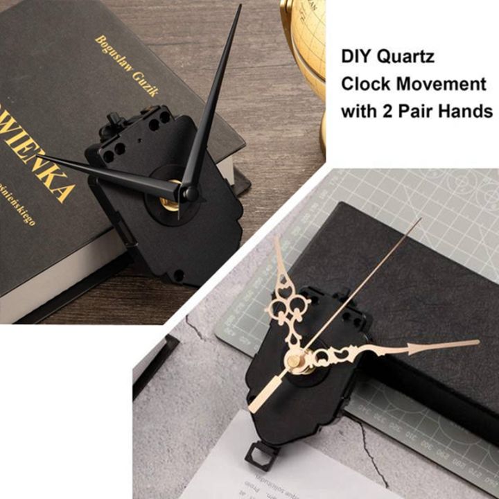 diy-quartz-pendulum-clock-movement-mechanism-clock-kit-with-2-pairs-different-hands-wall-clock-repair-parts-replacement