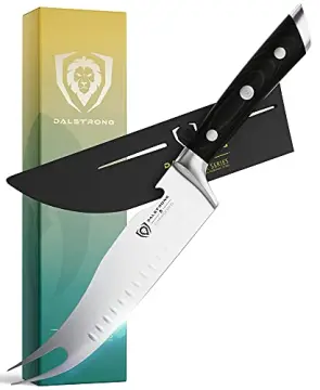 DALSTRONG Steak Knives - Set of 4 - 5 Serrated-Edge Blade - Gladiator  Series - Forged German ThyssenKrupp HC Steel - Black G10 Garolite Handle -  Sheaths Included 