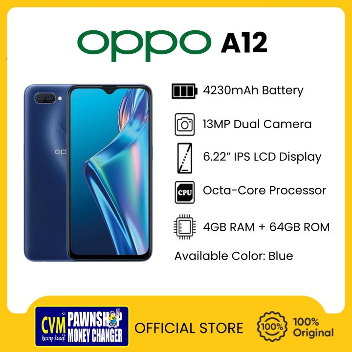 OPPO A12 /64GB /4GB RAM / BLUE | Lazada PH