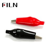 50pcs/bag Alligator Clips Battery Clamps 48.8mm length big number Crocodile Clip Red Black cover