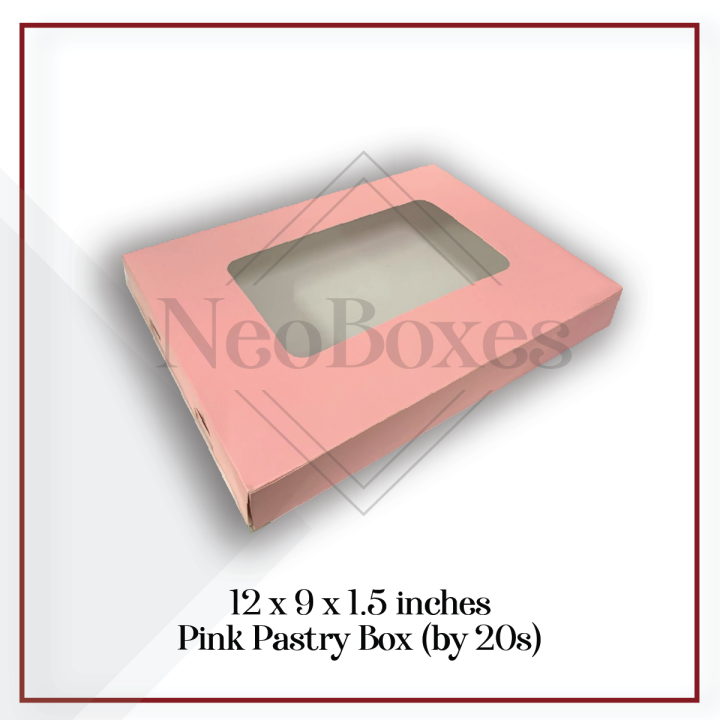 NeoBoxes 12x9x1.5" Pink Pastry Box, 20s Lazada PH