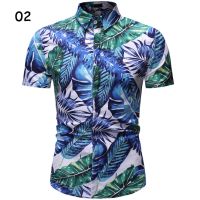 Ready Stock!!! Summer Mens Short Sleeve Printed Shirts Fashion Casual Breathable Floral Shirts 8 Colors