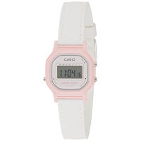 Casio Womens Vintage LA11WB-1 Sport Black Resin Band Watch White/Pink