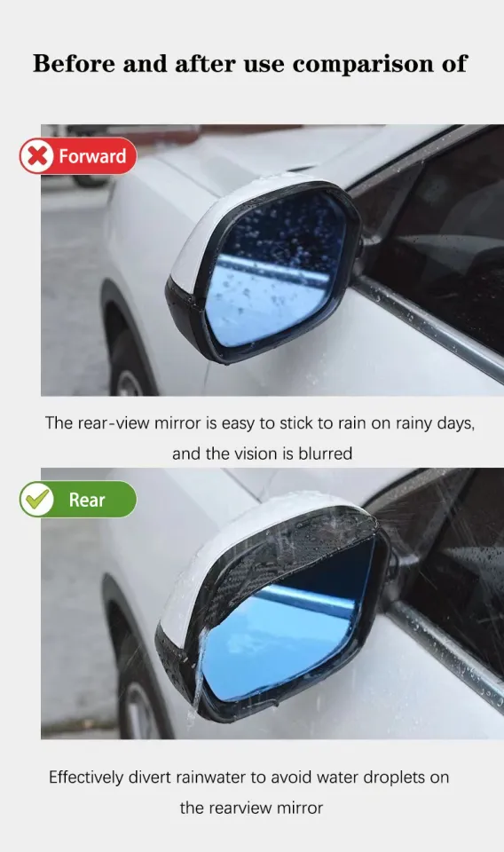 2Pcs/Set 】Car Rearview Mirror Rain Eyebrow Universal Rain shield waterproof Guard  Sun Visor Shadow Protector Suitable for all cars