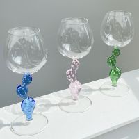 Cactus Shape Nordic Wine Glass Champagne Glasses Creative Wine Glass Champagne Cup Dinkware Barware Heat Resistant Glass