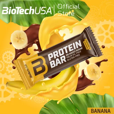 BioTechUSA Protein Bar 70g-Banana โปรตีนบาร์ รสกล้วย (โปรตีนขนม ขนมคนรักสุขภาพ)