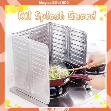 Kitchen Oil Splash Guard Wall Foil Protector Stove Cover Removable Baffle  Scree