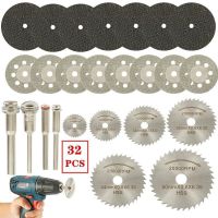 32 Pcs Diamond Saw Blade Set HSS Mini Circular Saw Blade for Dremel Rotary Tools