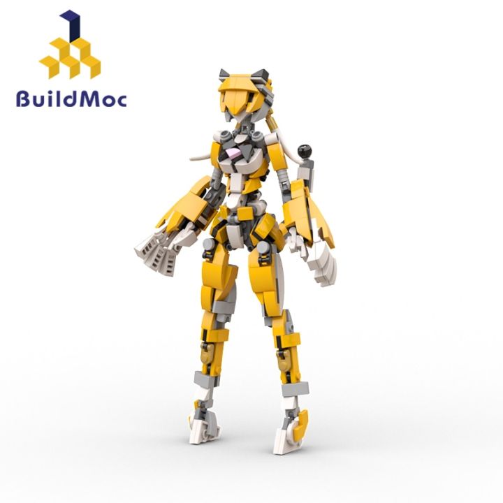 buildmoc-ตุ๊กตาหมีรูปกระต่ายผู้หญิง-ตุ๊กตาหมี-figur-robot-ของเล่นสำหรับเป็นของขวัญสำหรับเด็กบล็อกตัวต่อ