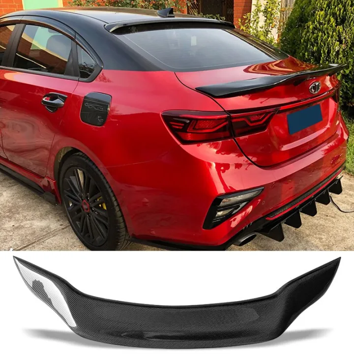 Carbon Fiber Spoiler Type R Car Rear Trunk Wing Ducktail Spoiler For