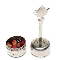 【CW】 Infuser Strainer Cylindrical Leak Spice Herbal Filter Seasoning Balls Hanging Chain Accessories