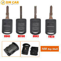 DMKEY 10Pcs Remote Key Shell Case 2ปุ่มสำหรับ Opel Vauxhall Corsa Meriva Astra H J G D Combo รถ Key Fob Cover