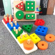Xi toys New type wooden block fidget toys set for baby to develop and