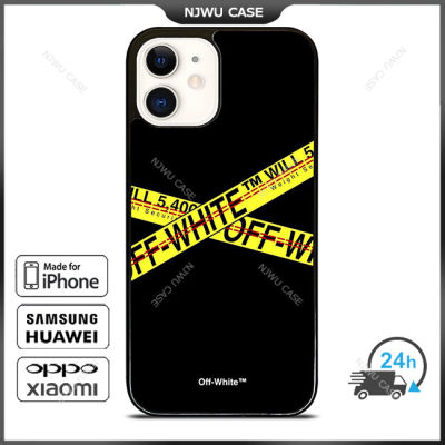 Of White Police Line Phone Case for iPhone 14 Pro Max / iPhone 13 Pro Max / iPhone 12 Pro Max / XS Max / Samsung Galaxy Note 10 Plus / S22 Ultra / S21 Plus Anti-fall Protective Case Cover
