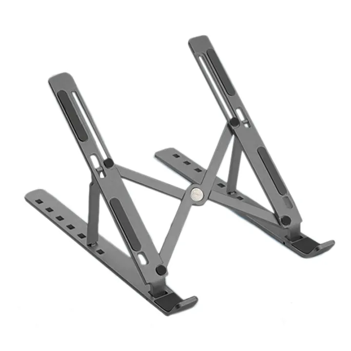 Laptop Cooling Stand Portable Aluminum Alloy 7Level Height Adjustable Lifting Folding Stand for