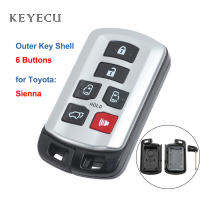 Smart Prox Remote Key Fob Shell Case เปลี่ยน6ปุ่มสำหรับ Toyota Sienna FCC ID: HYQ14ADR,Pn: 89904-08010, 69515-08020