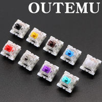 Outemu Switch สำหรับคีย์บอร์ด3Pin Linear Tactile Clicky Silent Switches สำหรับคีย์บอร์ดเครื่องกลสีเทาสีขาวสีแดงสีฟ้า Gaming Switch