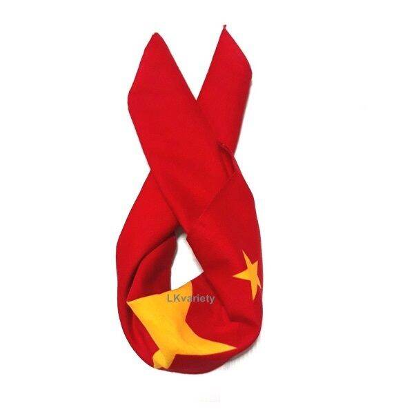 ผ้าลายธงชาติจีน-bandana-china-flag-scarf-chinese-headband