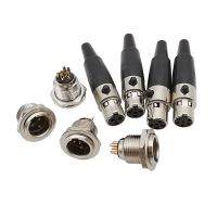 1Set 3 4 5 6 Pin Female Plug Male Socket Mini XLR Connector for MIC Microphone Audio Video Connector