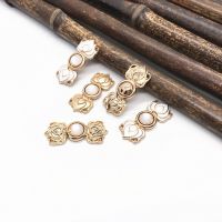 2/4/10 Pcs Classical Lotus Metal Bead Buckle DIY Crafts Retro Cheongsam Hanfu Dress Button Buckle Clothing Sewing Accessories