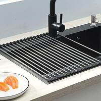 【hot】 Rolling Rack for Sink Extra Large Roll Up Dish Drying Shelf Multipurpose Drainer