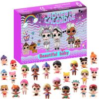 LZ-Home Christmas Advent Calendar With 24Pcs Baby Dolls Reusable Cute Baby Figure Christmas Countdown Gift Box Christmas Advent Calendar Christmas Advent Calendar For Kids