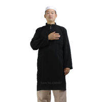 ผู้ชายซาอุดีอาระเบียอาหรับมุสลิมเสื้อคลุมใหม่ jubba thobe abaya ปากีสถานอิสลามเสื้อผ้ารอมฎอนชาติพันธุ์แบบดั้งเดิมที่อบอุ่นเครื่องแต่งกายลำลอง