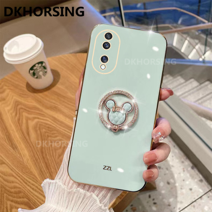 dkhorsing-เคสโทรศัพท์รูปการ์ตูนเคลือบใหม่เกียรติยศ90-5g-honor-90-lite-honor-70-lite-รูปแบบน่ารักปกป้องกล้องปลอกอ่อน-huawei-honor90-lite-กับผู้ถือวงแหวน