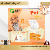 G SURE PLUS ทิชชู่แผ่นเปียกเช็ดทำความสะอาดสัตว์เลี้ยง แบบ Premium Pet Wipes