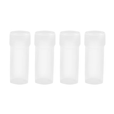 200 Pcs 5Ml Plastic Sample Bottles Potable Mini Clear Storage Case Vial Storage Container