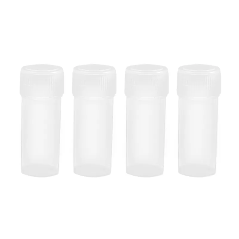 5/20/50PCS 5ml Plastic Sample Bottle Small Bottle Test Tube Mini Bottles  Storage Containers White