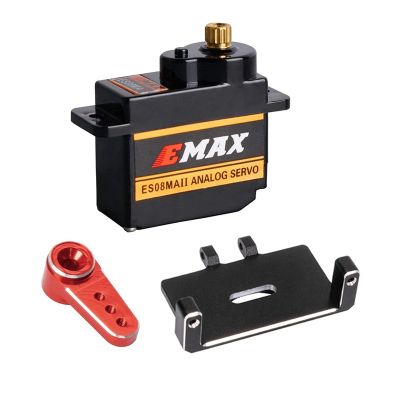 ES08MAII Steering Servo with Servo Mount and Servo Arm for Axial SCX24 1/24 RC Crawler Car Upgrades Parts Accessories