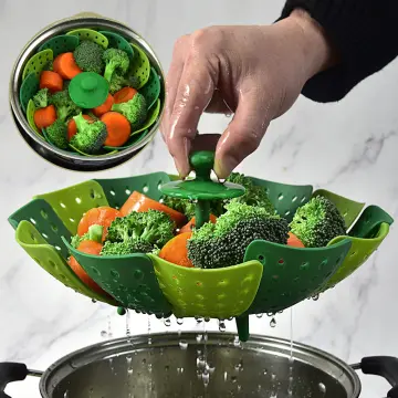 Multifunctional Folding Steam Rack Stainless Steel Kitchen Accessories  Steamer Retractable Vegetable Drain Tray Fruit Baskets - AliExpress