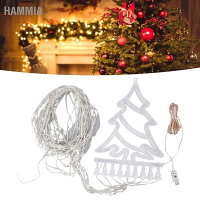 HAMMIA ไฟน้ำตกคริสต์มาส 305 LED 9 สาย 10 โหมดตกแต่งคริสต์มาสพร้อมรีโมทคอนโทรลสำหรับลาน