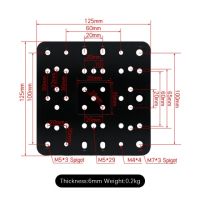 เครื่องเปิดแผ่นโต๊ะสไลด์ Cnc T6x125x125 Pelat Aluminium เครื่องพิมพ์3d T10x160x135มม. แผ่นยึดแกน Z สำหรับเราเตอร์ Cnc